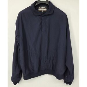 Zero Restriction 1/4 Snap Pullover Long Sleeve Windbreaker Men's Large Navy Blue